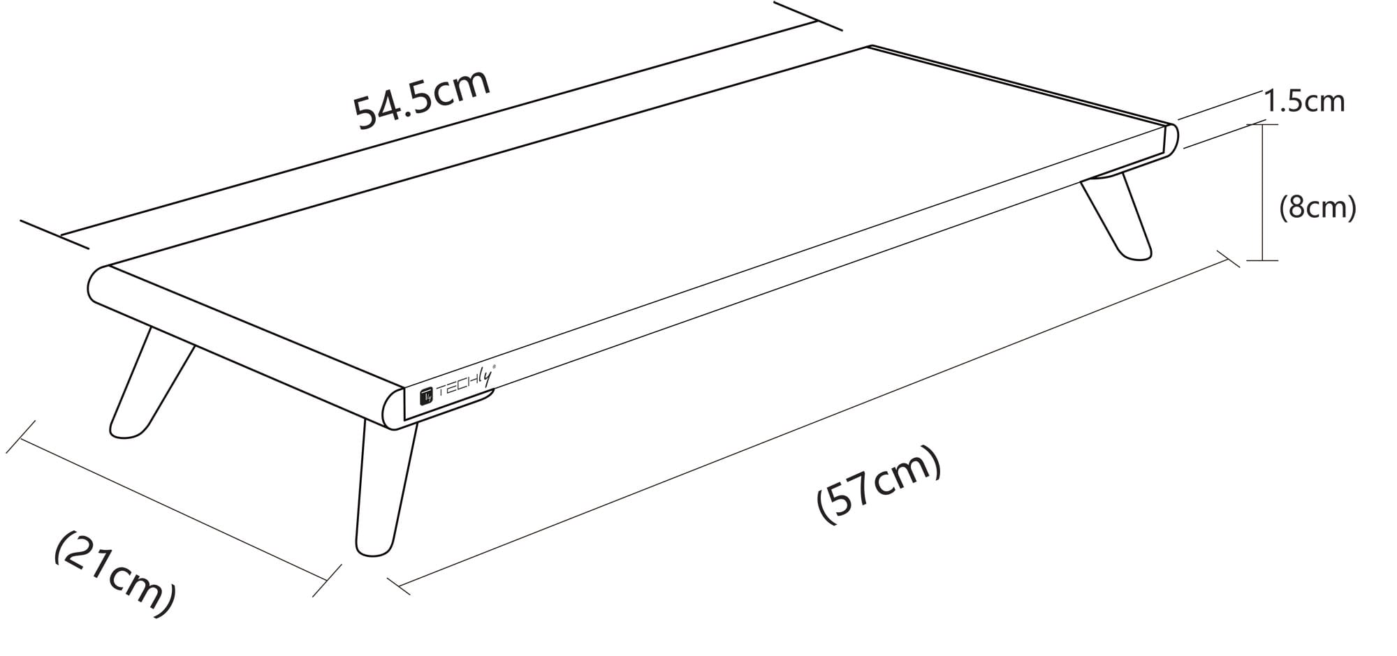 Support for Universal and Ergonomic Monitor - Techly ICA-MS 389