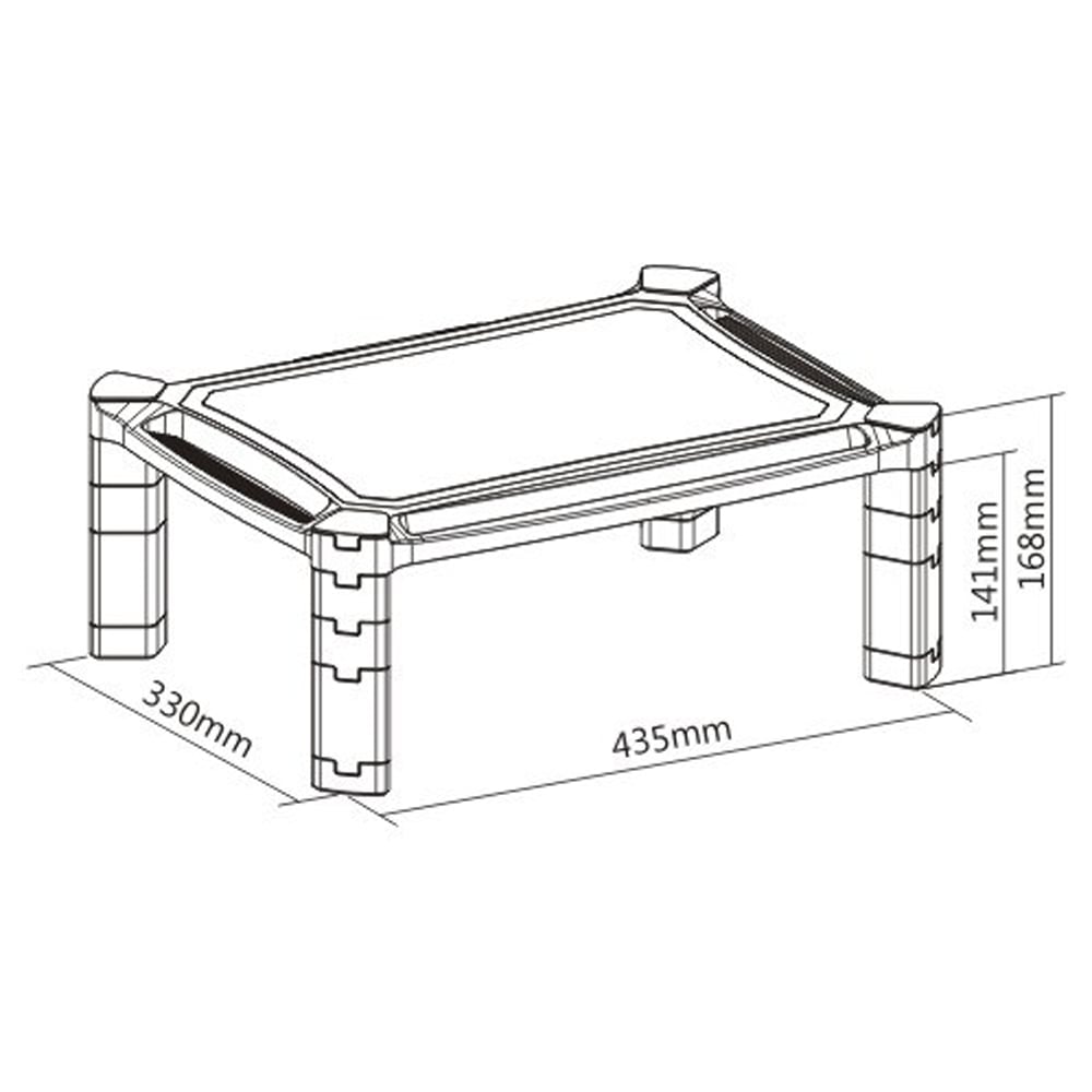 Desktop Support Monitor Notebook with Adjustable Height - Techly ICA-MS 401