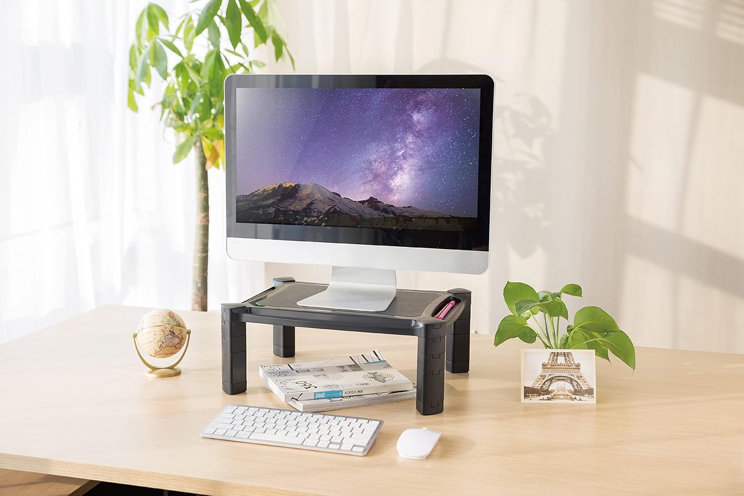 Desktop Support Monitor Notebook with Adjustable Height - Techly ICA-MS 401