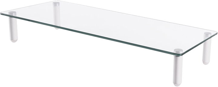 Ripiano universale in vetro trasparente per monitor laptop notebook - Techly ICA-MS 461