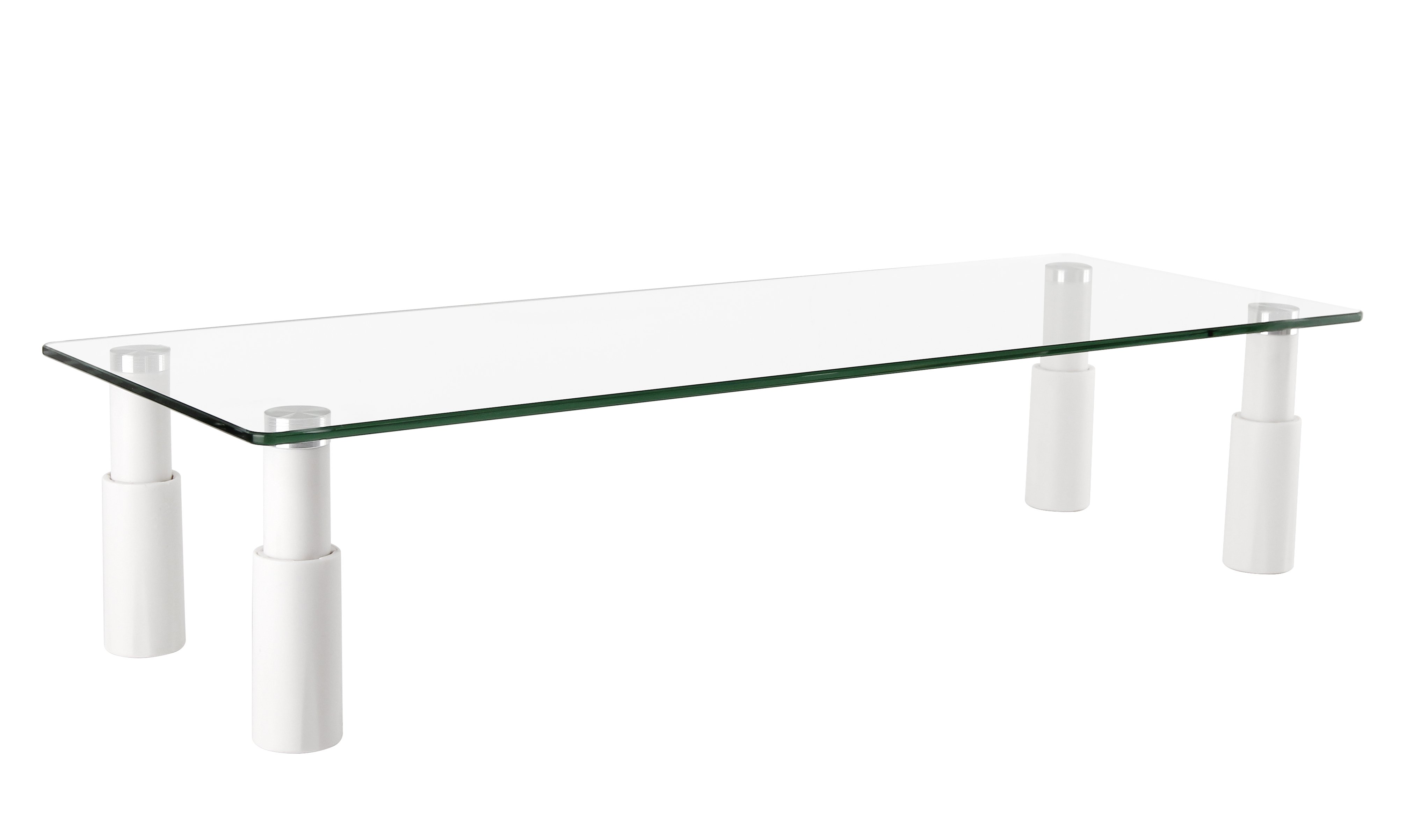 Desk Stand Adjustable in Transparent Glass for Monitor - Techly ICA-MS 461 E