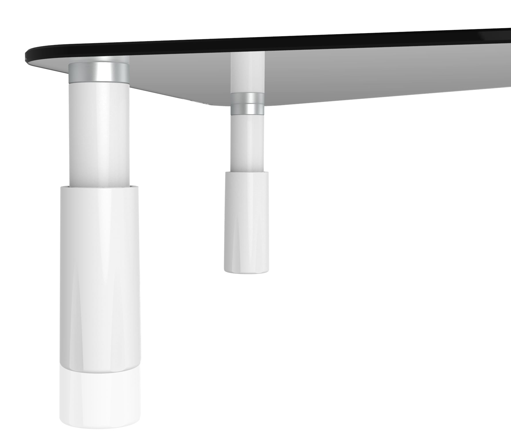 Desk Stand Adjustable in Transparent Glass for Monitor - Techly ICA-MS 461 E