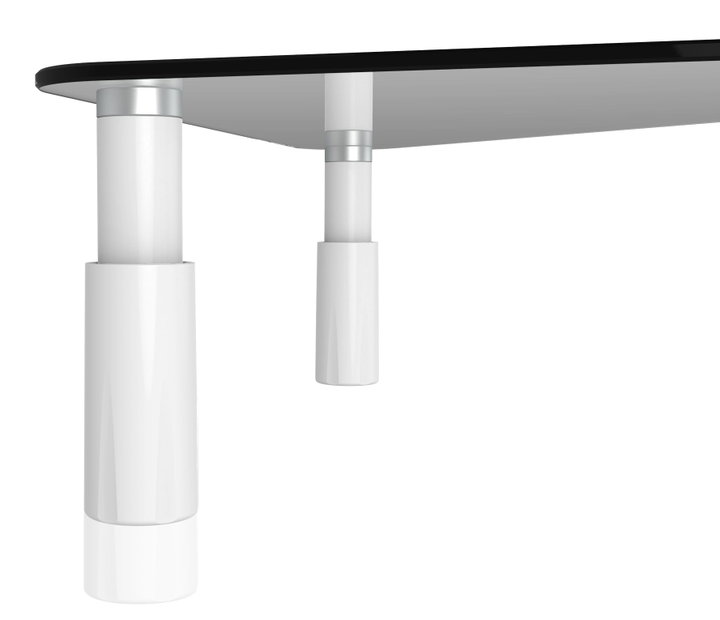 Stand da Scrivania Regolabile in Vetro Trasparente per Monitor - Techly ICA-MS 461E