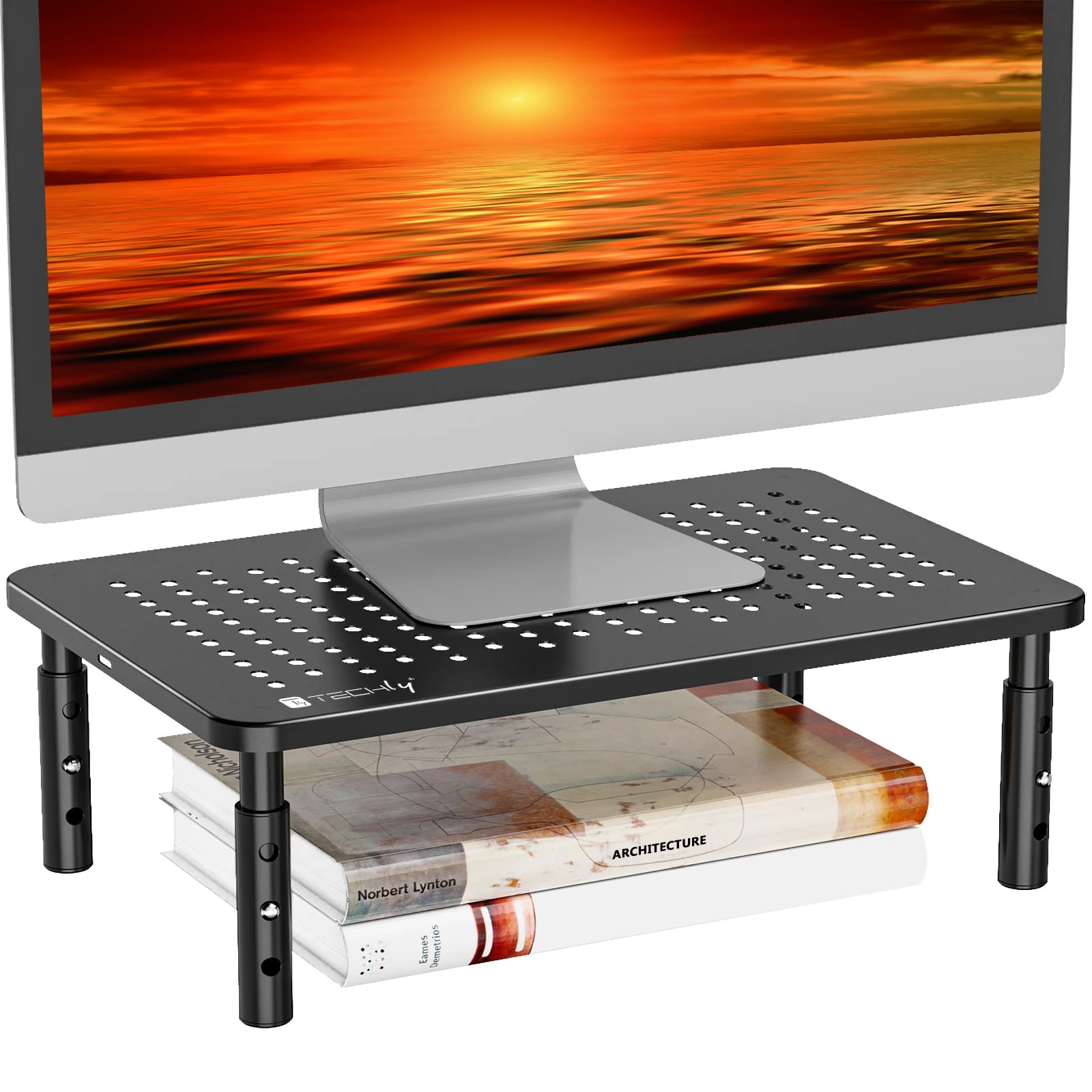 Support for ergonomic 3 Adjustable Monitor Heights - Techly ICA-MS 481