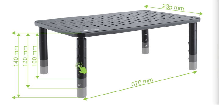Supporto da Scrivania Ergonomico Regolabile in Altezza Metallo Nero - Techly ICA-MS 481