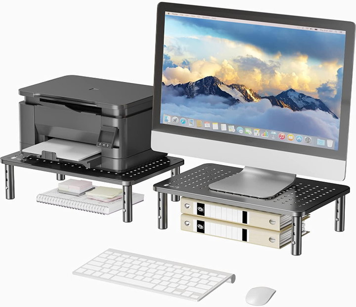 Supporto da Scrivania Ergonomico Regolabile in Altezza Metallo Nero - Techly ICA-MS 481