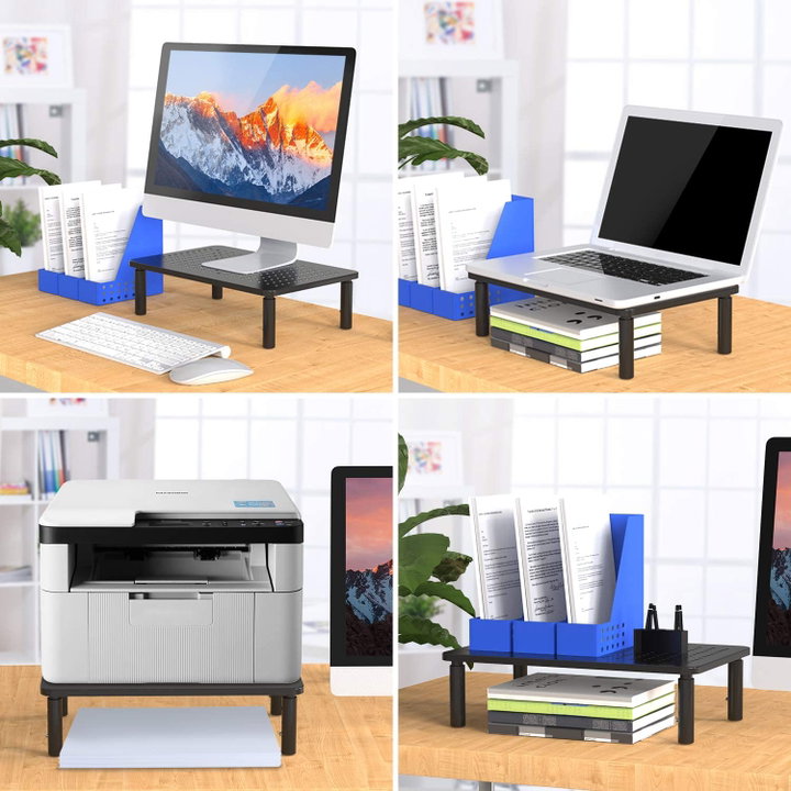 Supporto da Scrivania Ergonomico Regolabile in Altezza Metallo Nero - Techly ICA-MS 481