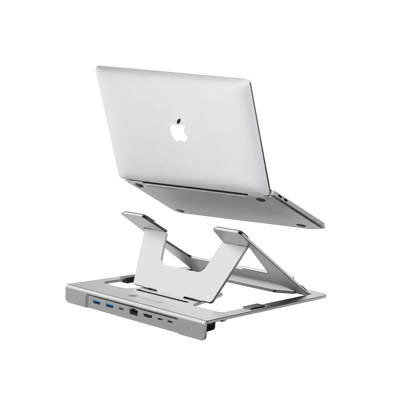 Docking Station USB-C™ 6 in 1 con Supporto Pieghevole in Alluminio per Laptop - Techly ICA-NTB DOCK61