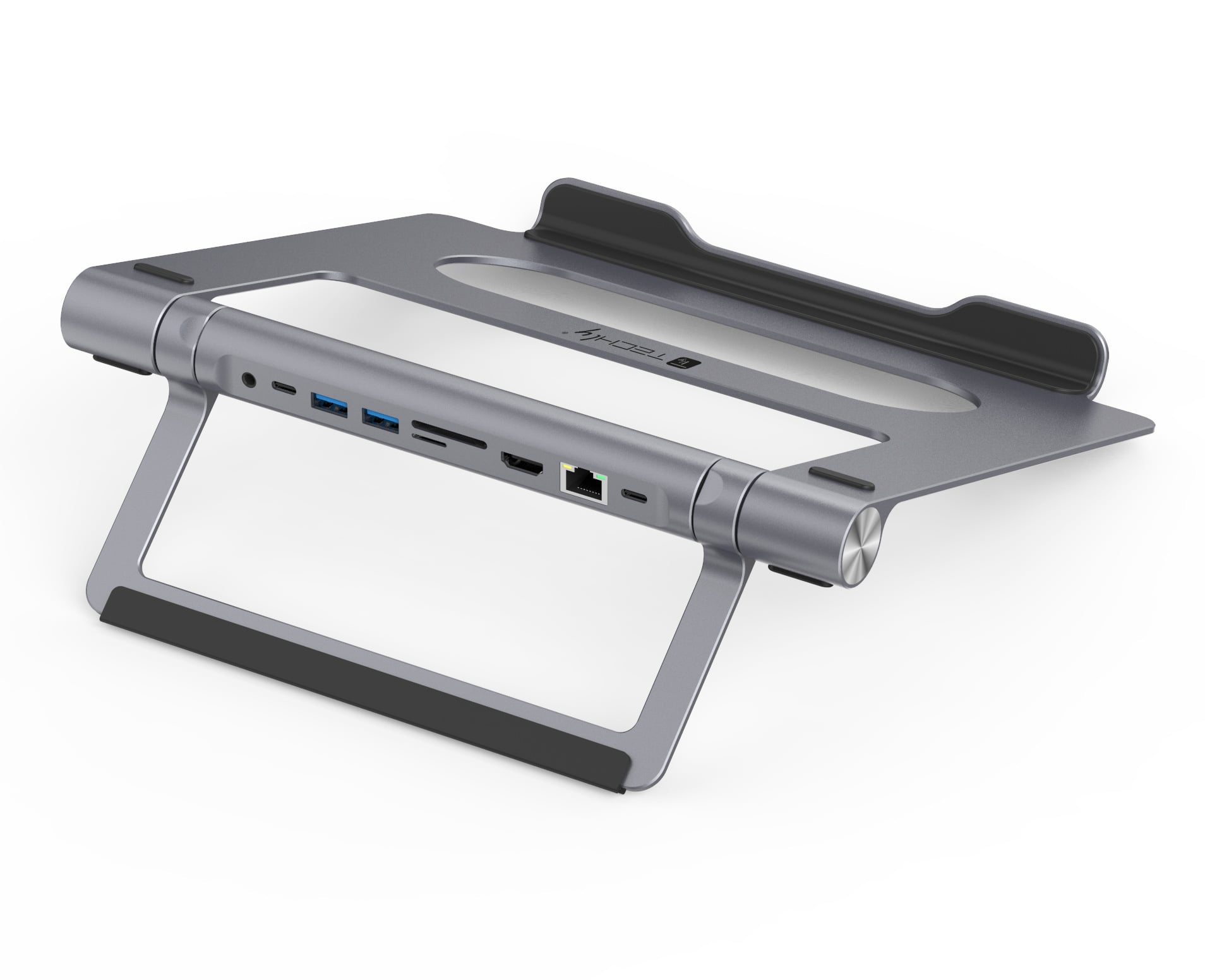 Docking Station USB-C™ 9 in 1 Hub USB3.1 Stand per Notebook Pieghevole - Techly ICA-NTB DOCK91
