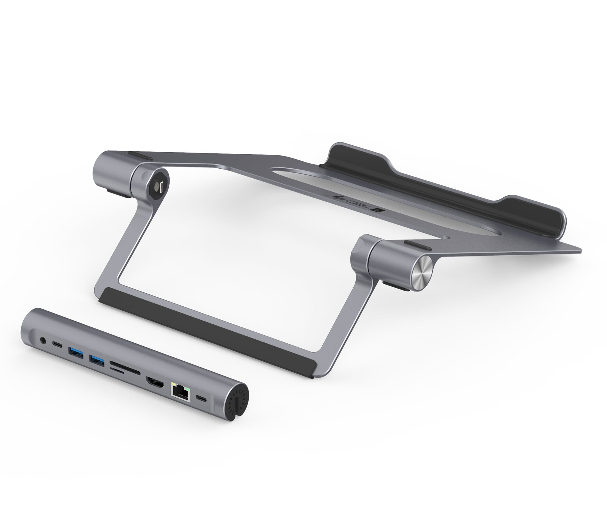 Docking Station USB-C™ 9 in 1 Hub USB3.1 Stand per Notebook Pieghevole - Techly ICA-NTB DOCK91