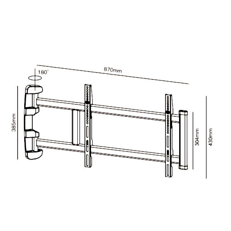 Supporto TV Universale da Parete Orientabile per TV 26-60'' - Techly ICA-PLB 042