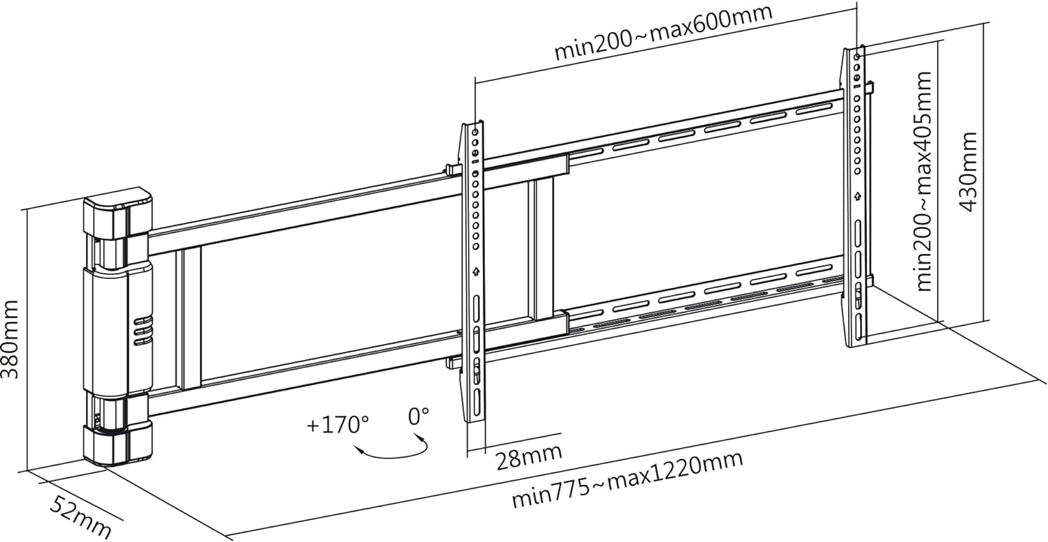 Supporto TV Basculante Motorizzato da Parete per TV da 32'' a 75'' - Techly ICA-PLB 060M