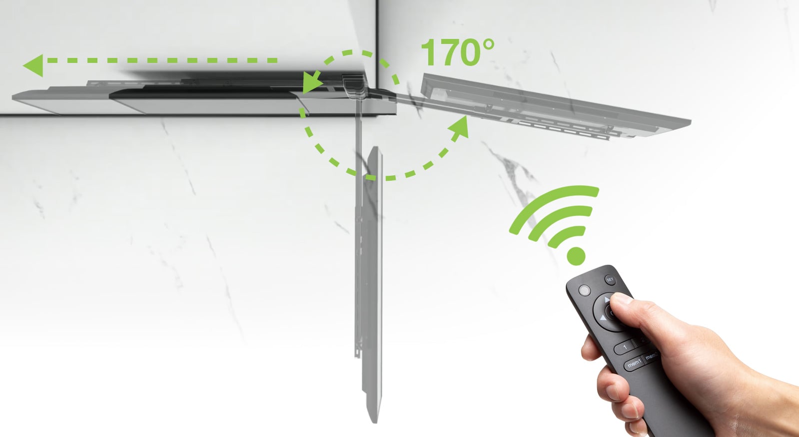 Supporto TV Basculante Motorizzato da Parete per TV da 32'' a 75'' - Techly ICA-PLB 060M