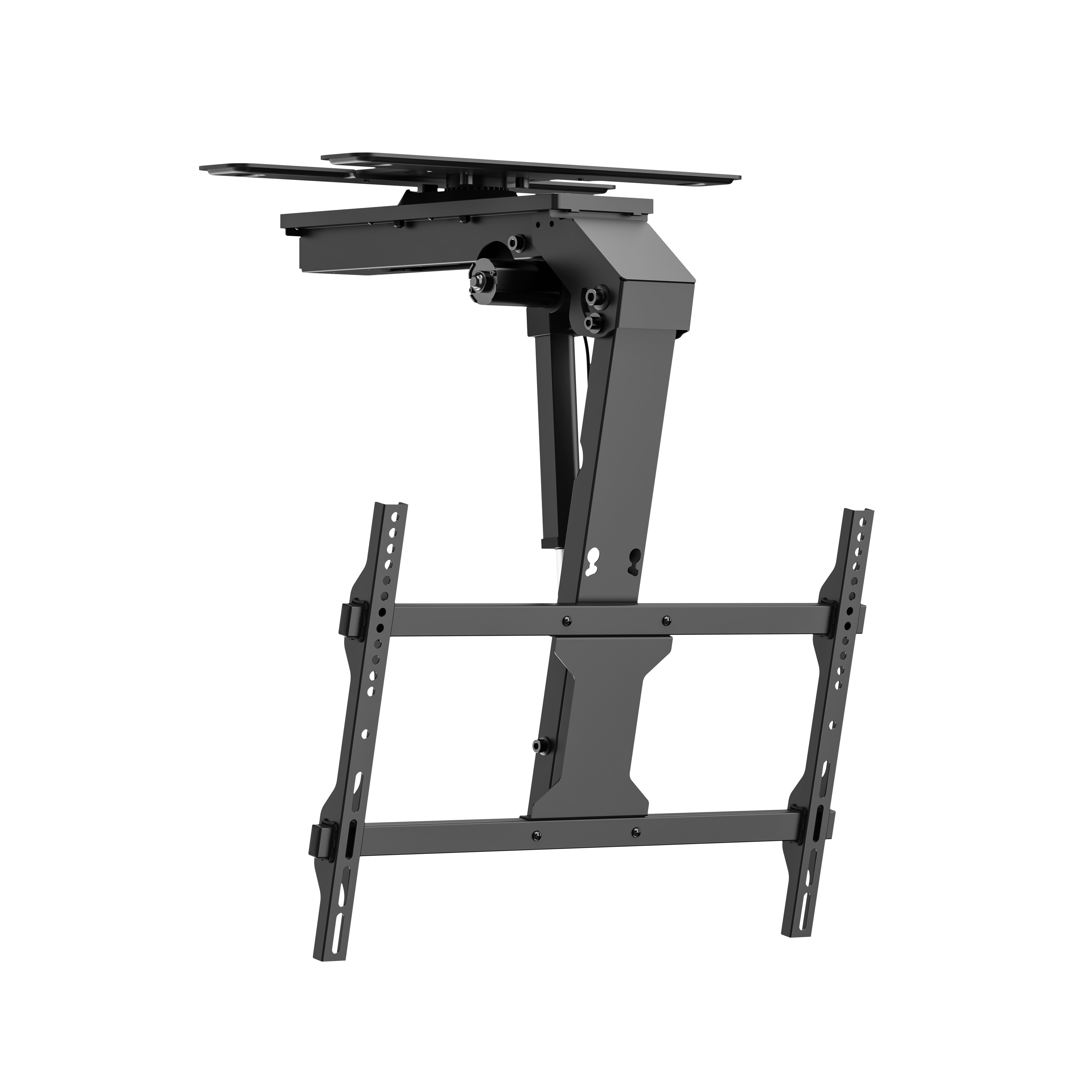 Supporto TV Motorizzato da Soffitto Inclinabile Integrazione Smart Home per TV da 37 a 75'', Nero - Techly ICA-PLB 074M