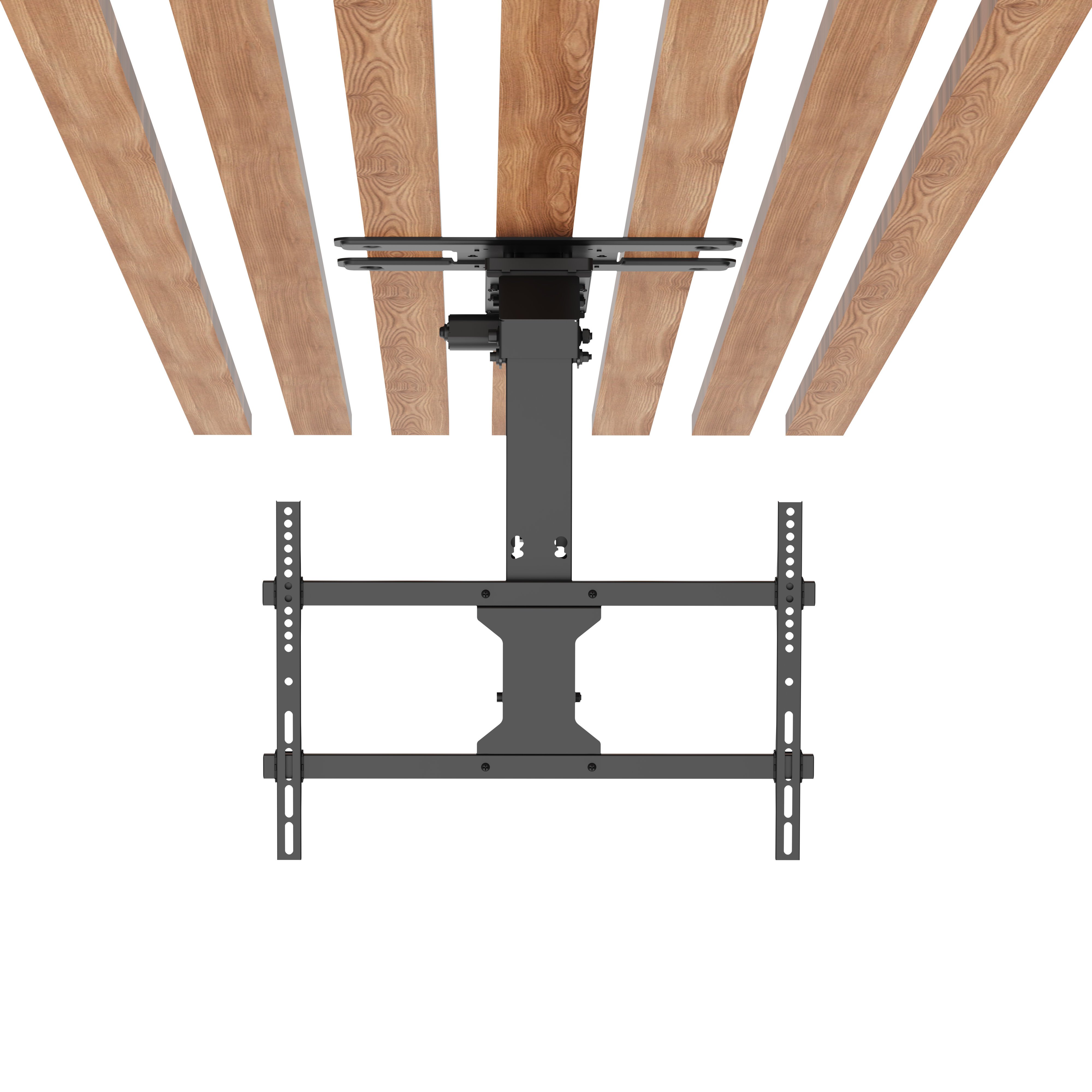 Supporto TV Motorizzato da Soffitto Inclinabile Integrazione Smart Home per TV da 37 a 75'', Nero - Techly ICA-PLB 074M