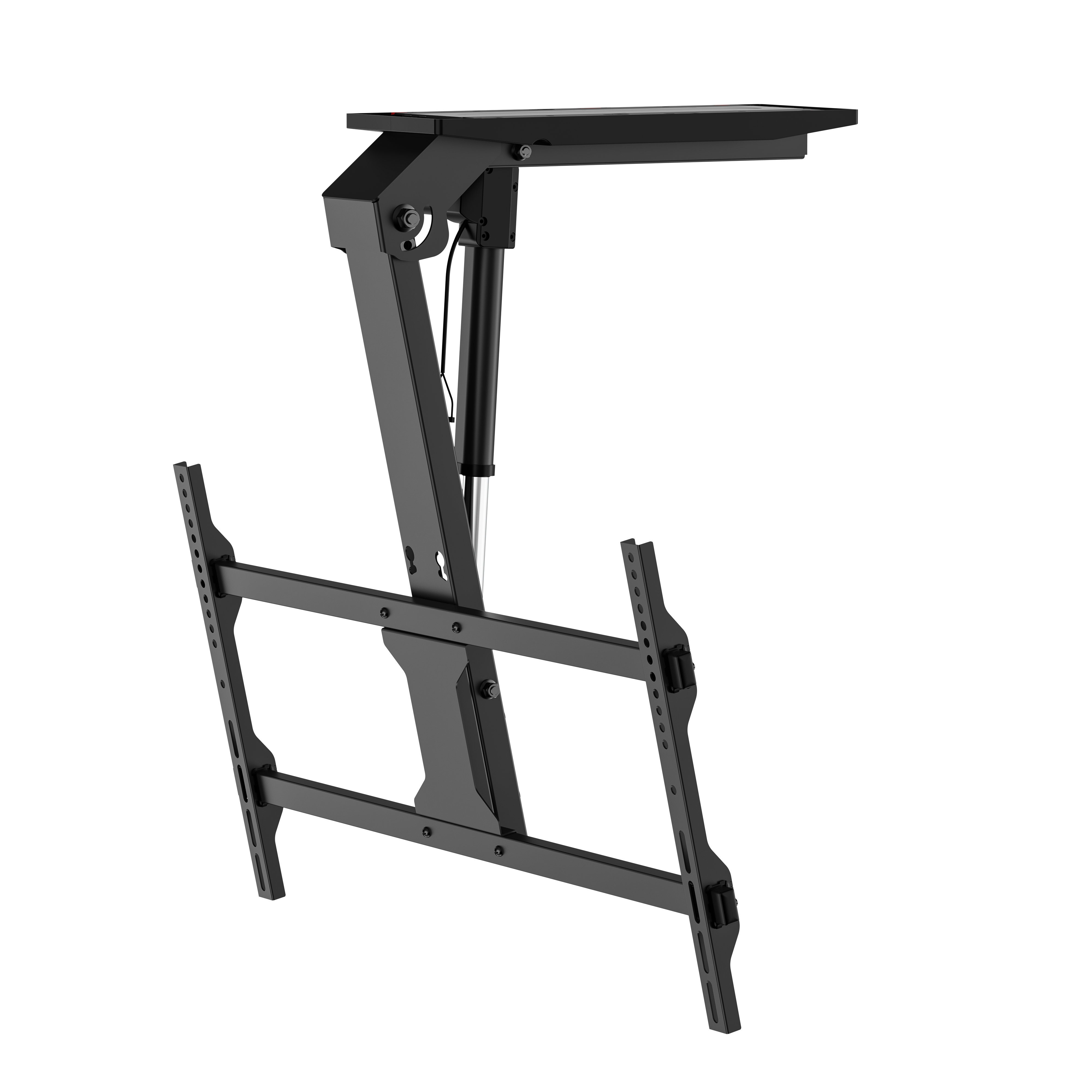 Supporto TV Motorizzato da Soffitto Inclinabile Integrazione Smart Home per TV da 37 a 75'', Nero - Techly ICA-PLB 074M