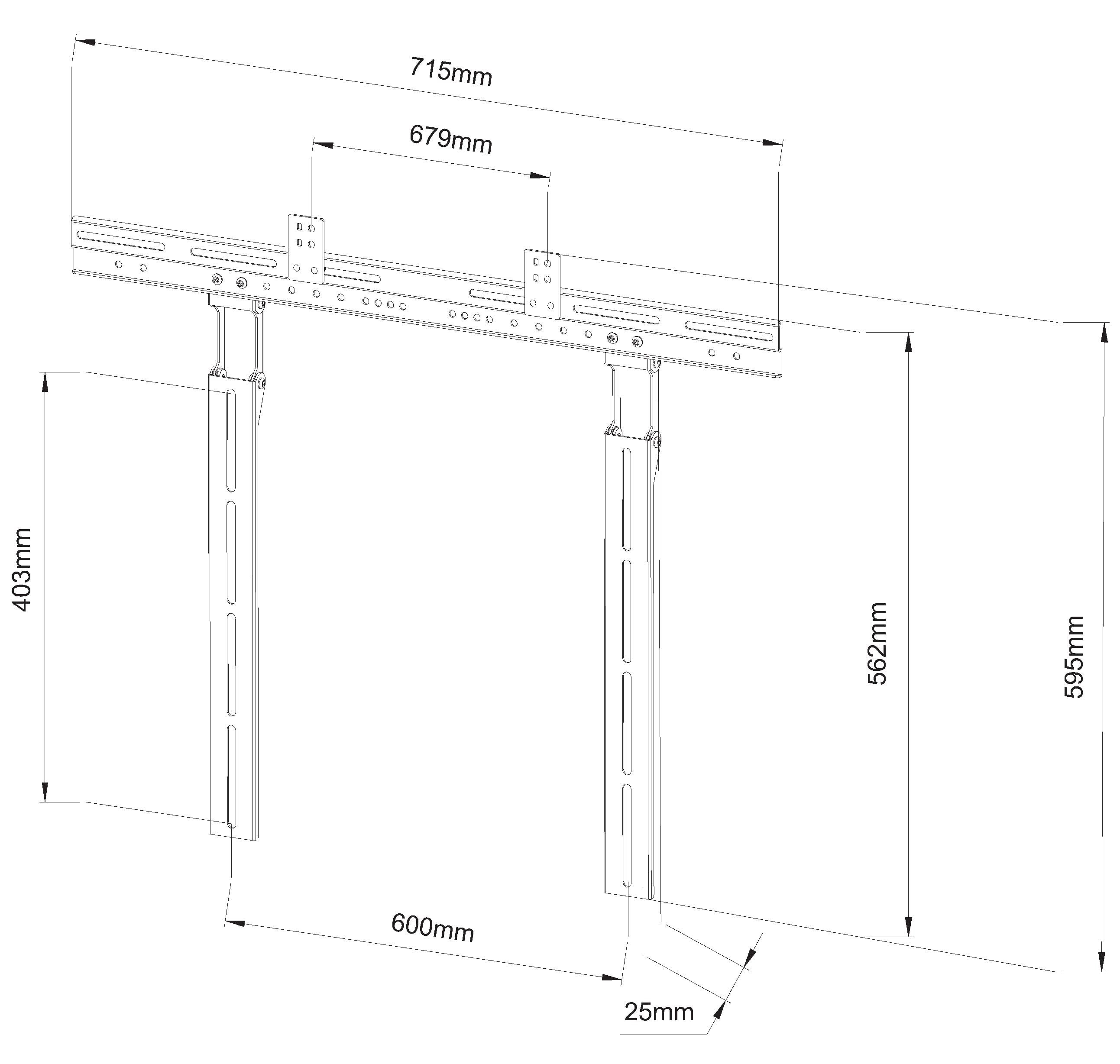 Supporto Soundbar da 10kg per TV o Staffa TV Nero - Techly ICA-PLB 102S