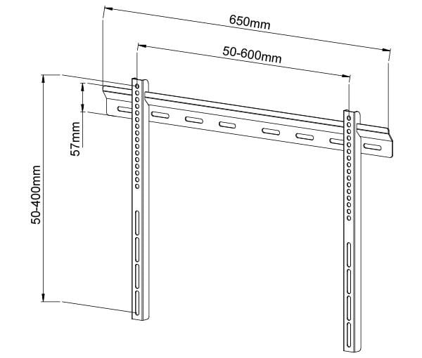Staffa a Muro Ultra Slim TV LED LCD 40-65'' - Techly ICA-PLB 114L