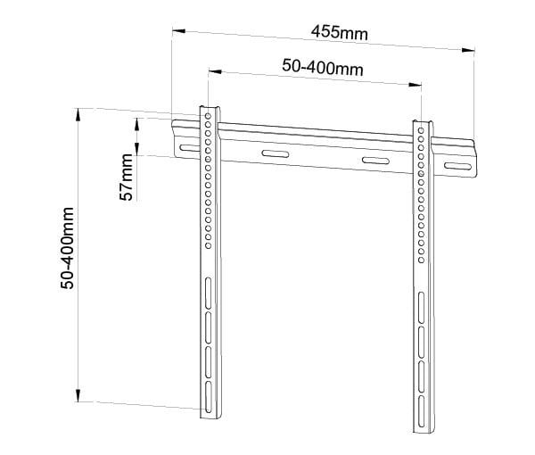 Staffa a Muro Ultra Slim TV LED LCD 23-55'' - Techly ICA-PLB 114M