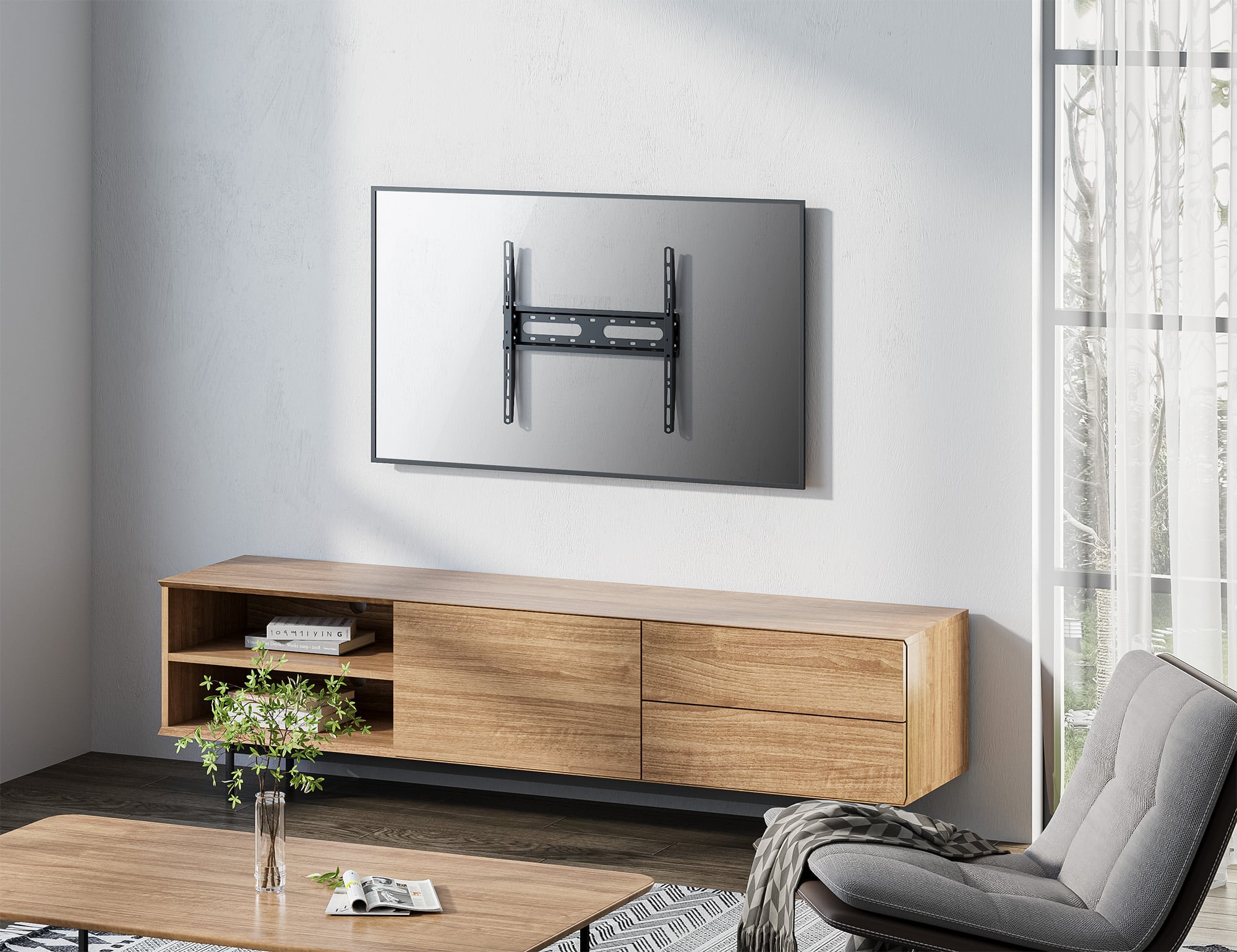 Staffa a Muro Fissa Low-Profile per TV 32-55'' - Manhattan ICA-PLB 131MMH