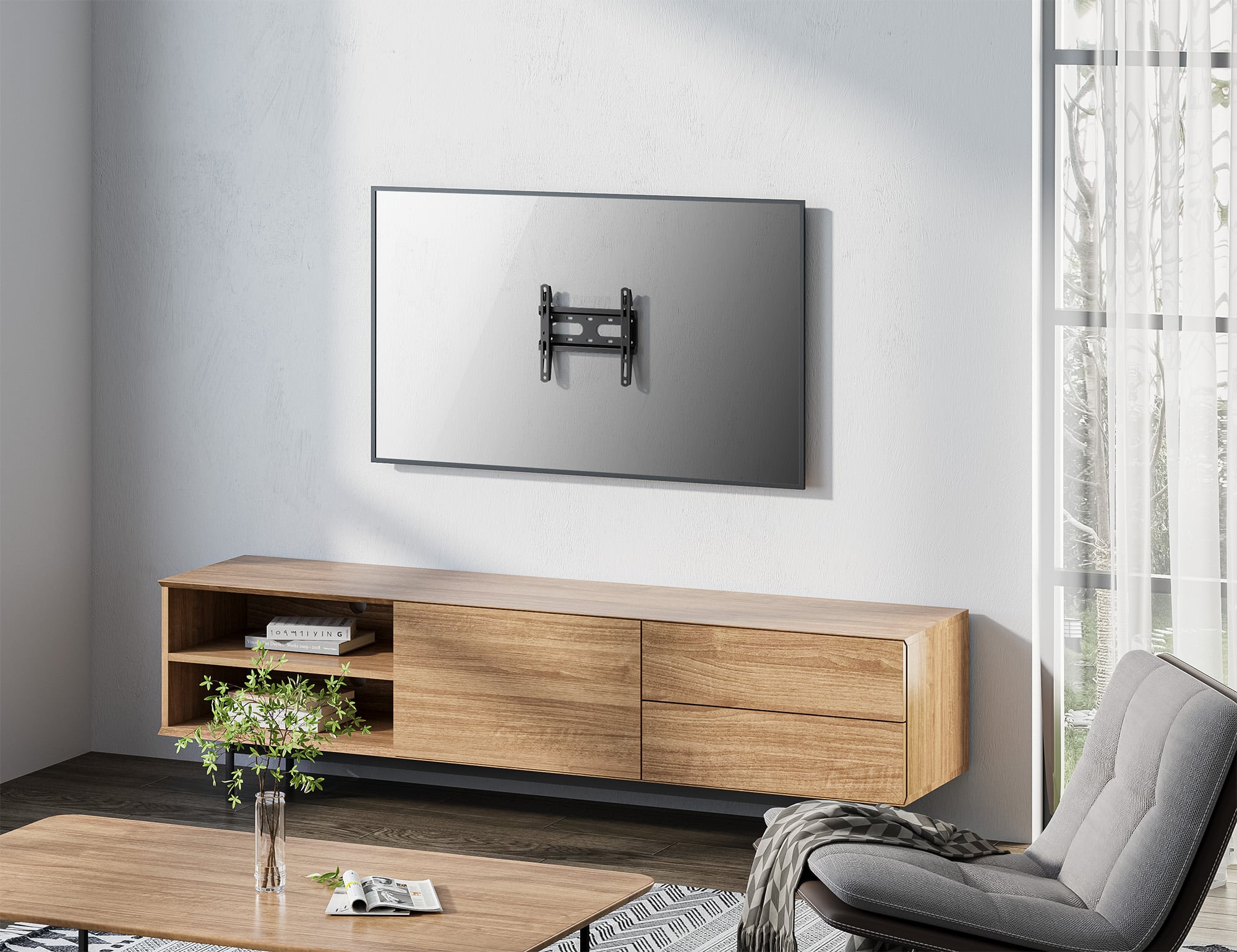 Staffa a Muro Fissa Low-Profile per TV 23-43'' - Manhattan ICA-PLB 131SMH