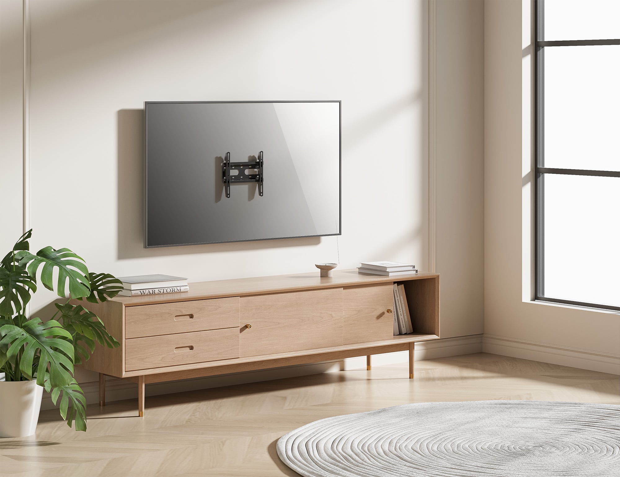 Staffa a Muro Fissa Low-Profile per TV 23-43'' - Manhattan ICA-PLB 131SMH