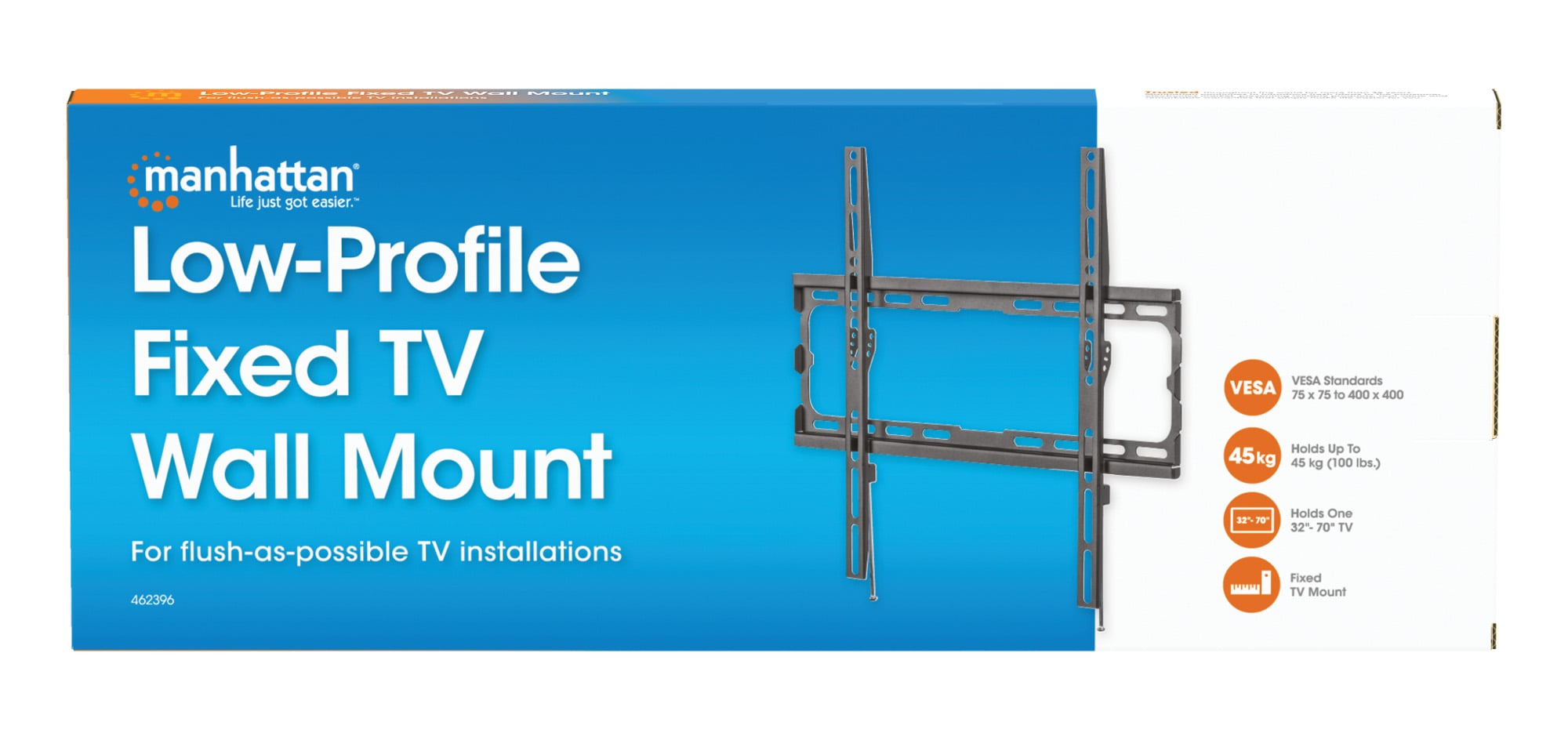 Supporto TV a Muro Fissa Ultra-Slim per TV 32-70'' - Manhattan ICA-PLB 133LM2