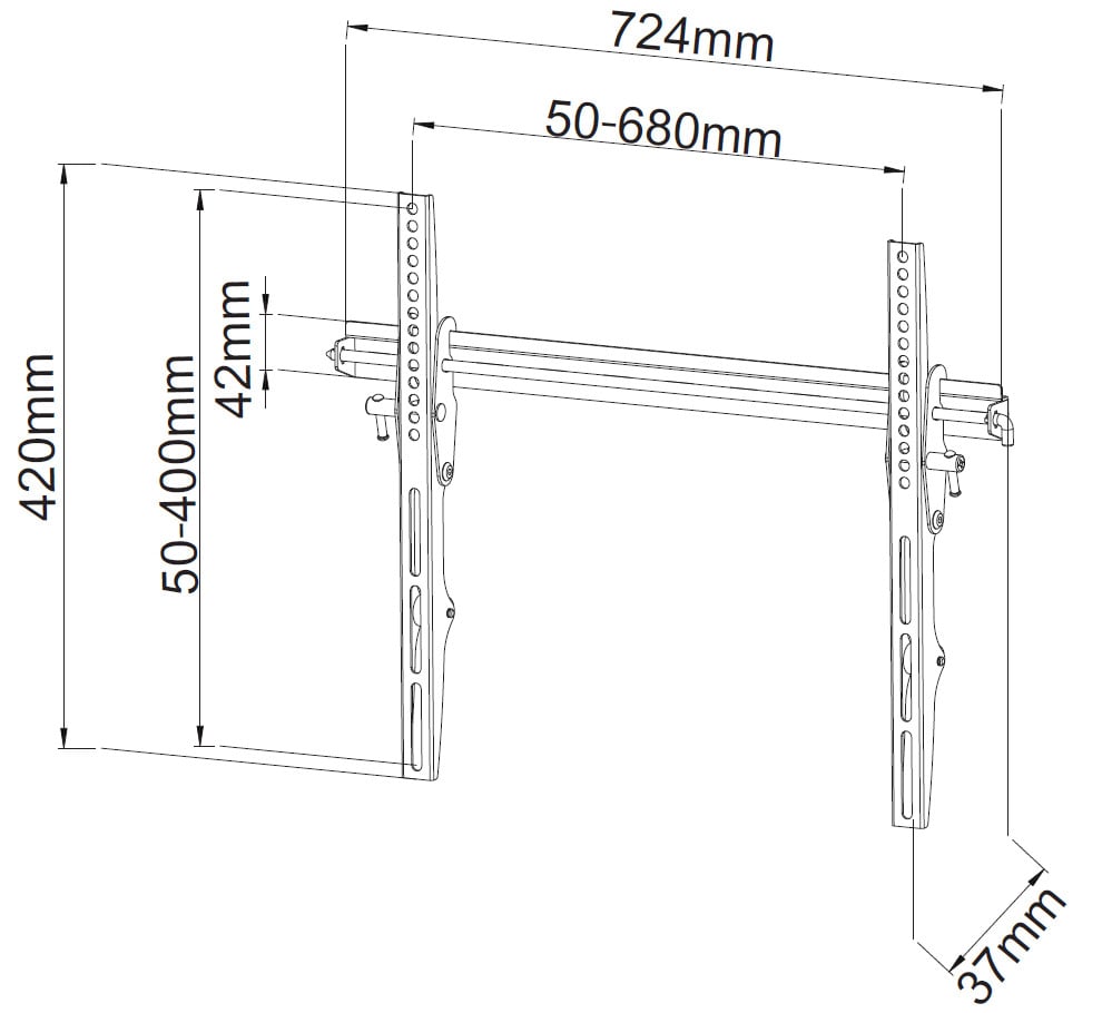 Staffa a Muro Inclinabile TV LED LCD 40-65'' - Techly ICA-PLB 133LTY