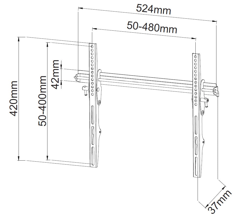 Staffa a Muro Inclinabile TV LED LCD 23-55'' - Techly ICA-PLB 133MTY