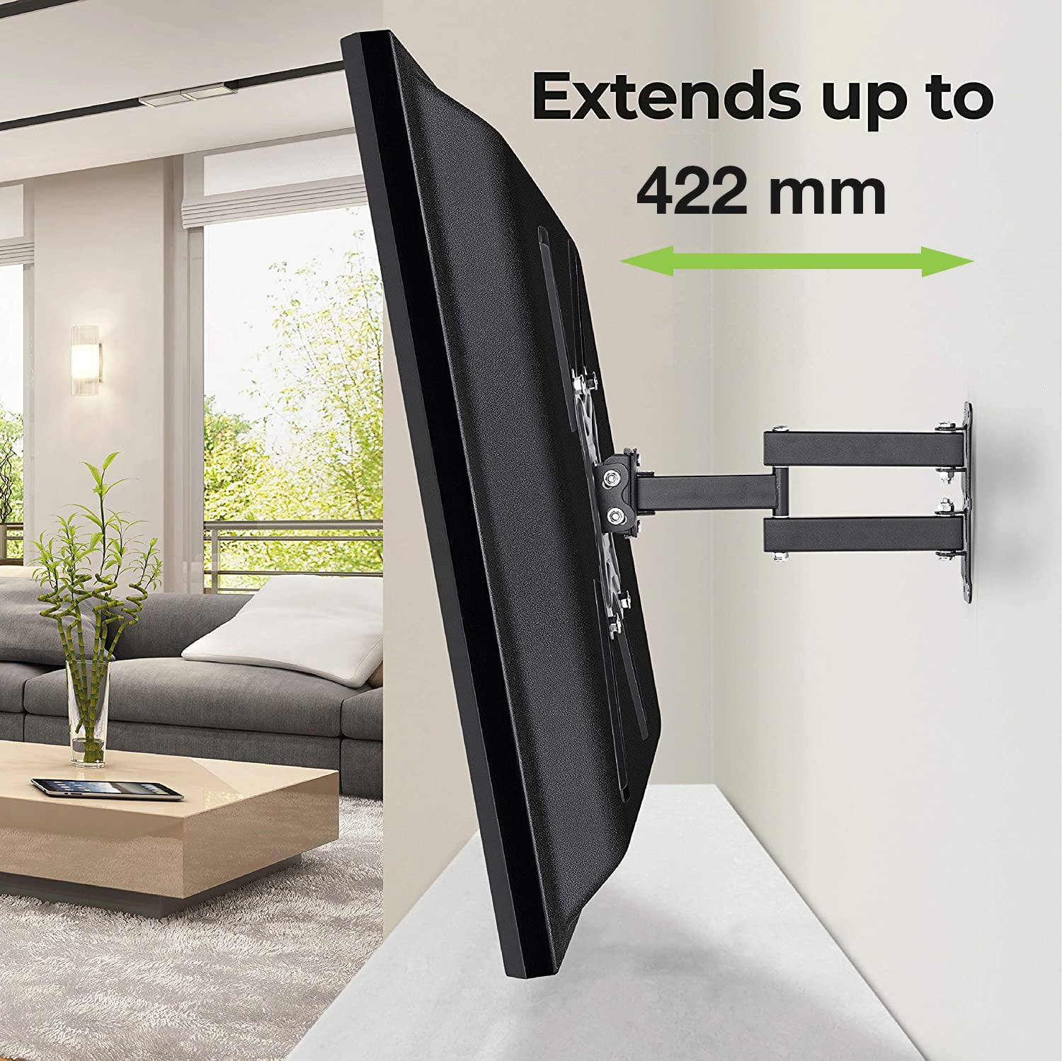 Supporto a Muro Ultra Slim per TV LED LCD 32-55'' Nero - Techly ICA-PLB 136E