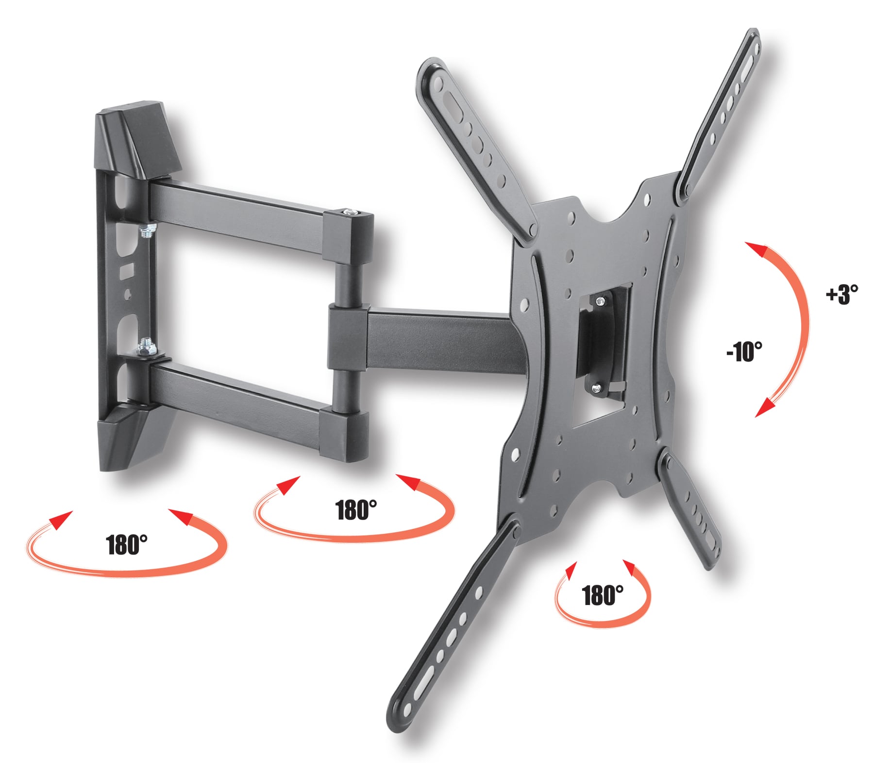 Supporto a Muro Ultra Slim per TV LED LCD 32-55'' Nero - Techly ICA-PLB 136E
