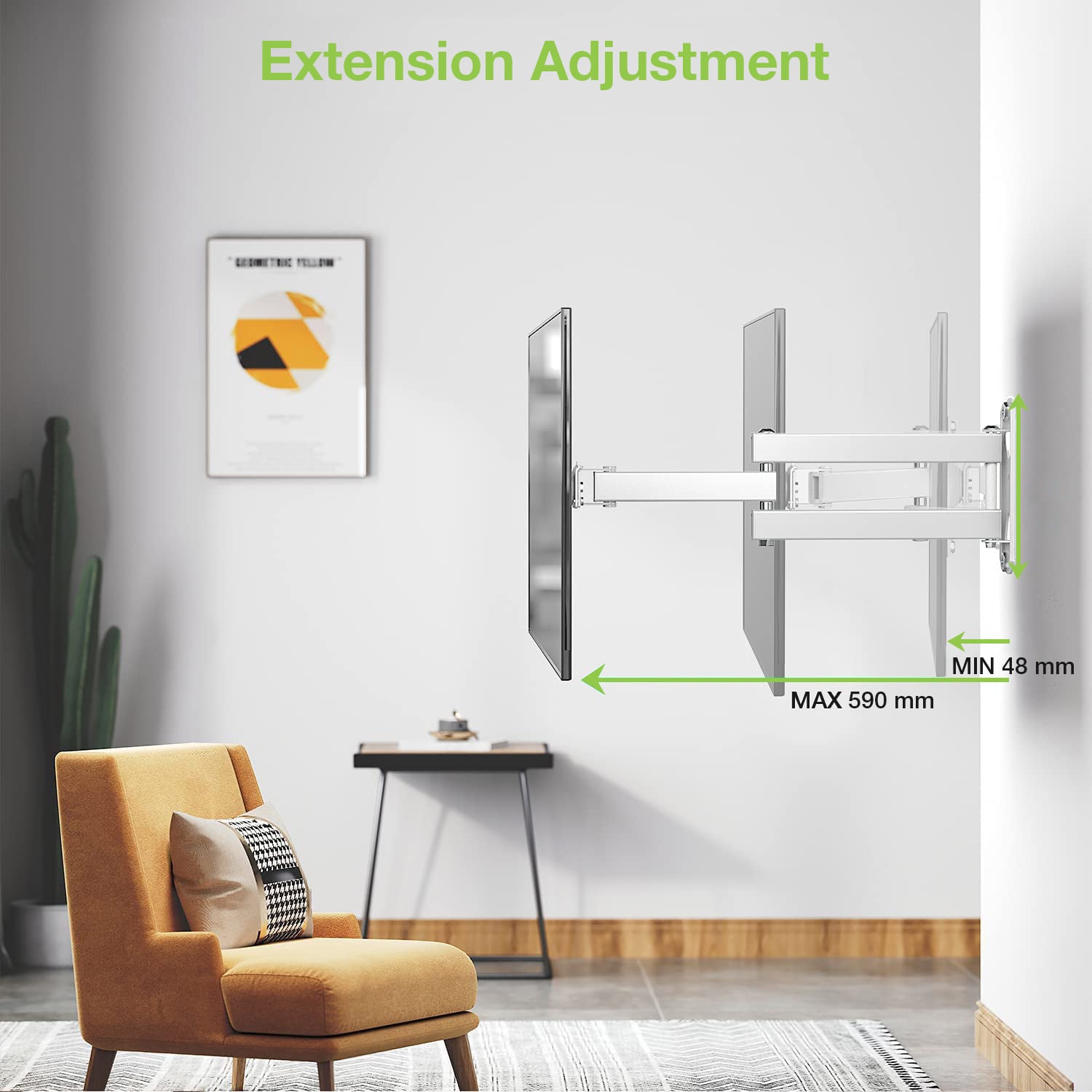 Supporto a Muro Ultra Slim per TV LED LCD 23-55'' Bianco - Techly ICA-PLB 136MW