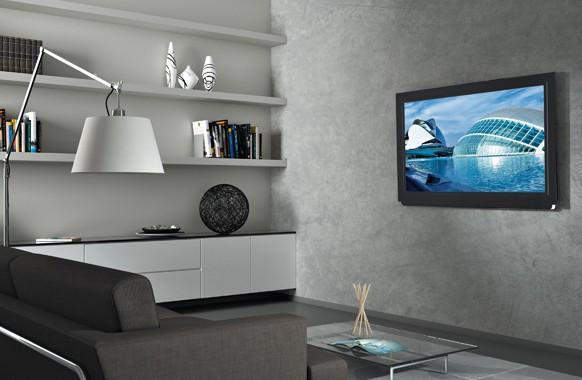 Staffa Muro Fissa Slim con Distanziali TV LED LCD 40-65'' Nero - Techly ICA-PLB 139L