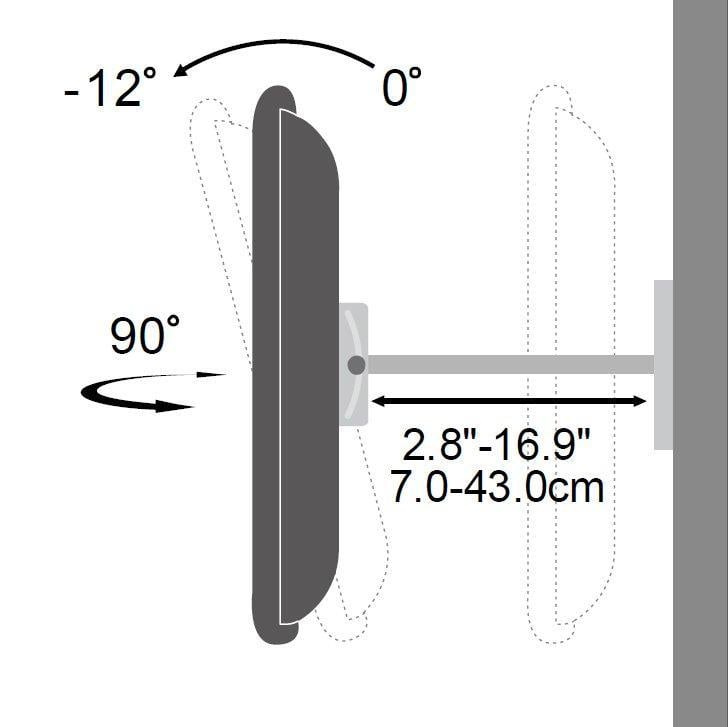 Supporto a Muro per TV LED LCD 42-70'' Full Motion Braccio Doppio - Techly ICA-PLB 147XL