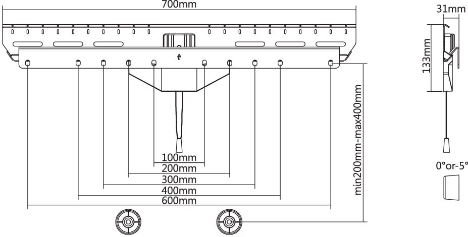 Staffa a muro fissa TV LED LCD 37-80'' - Techly ICA-PLB 154M