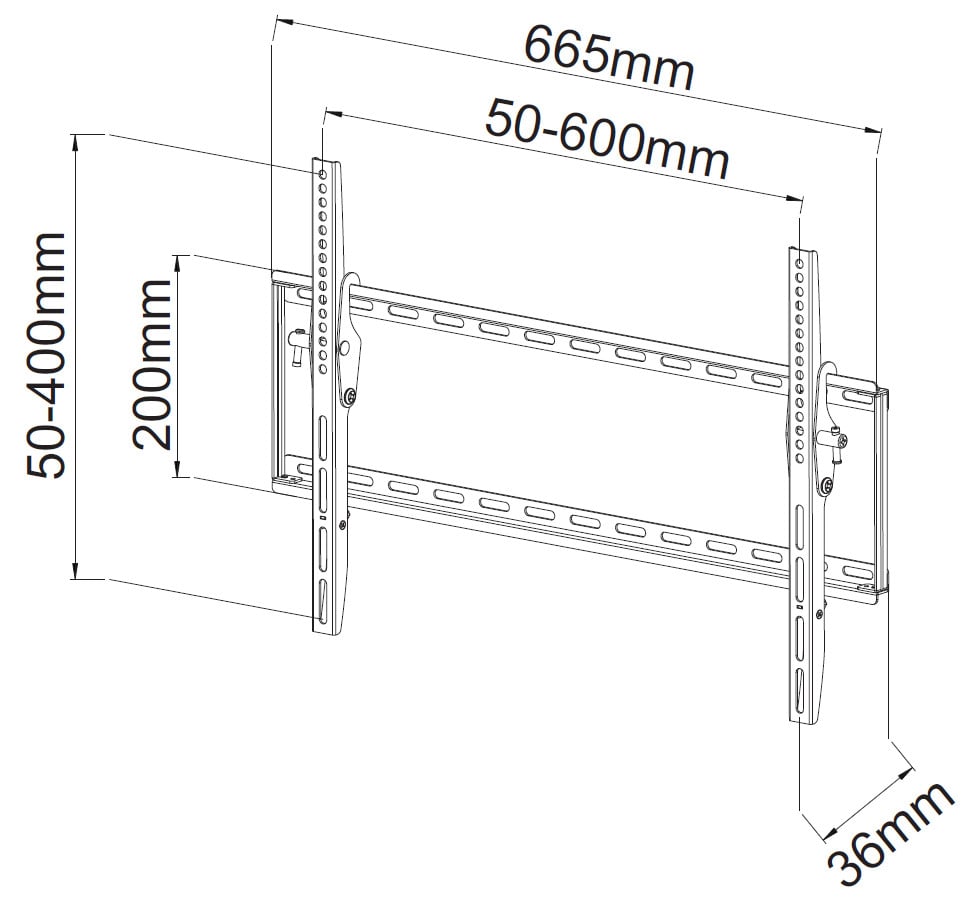 Staffa a Muro Inclinabile TV LED LCD 40-65'' - Techly ICA-PLB 161L