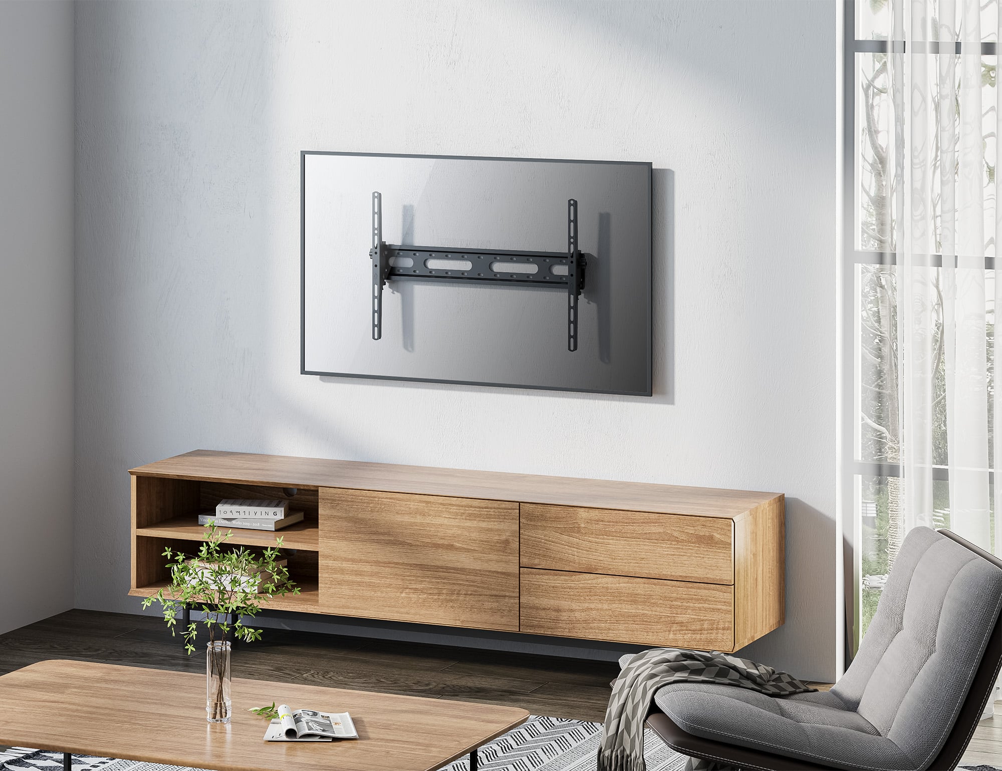 Staffa a Muro Inclinabile per TV 37-70'' - Manhattan ICA-PLB 161LMH