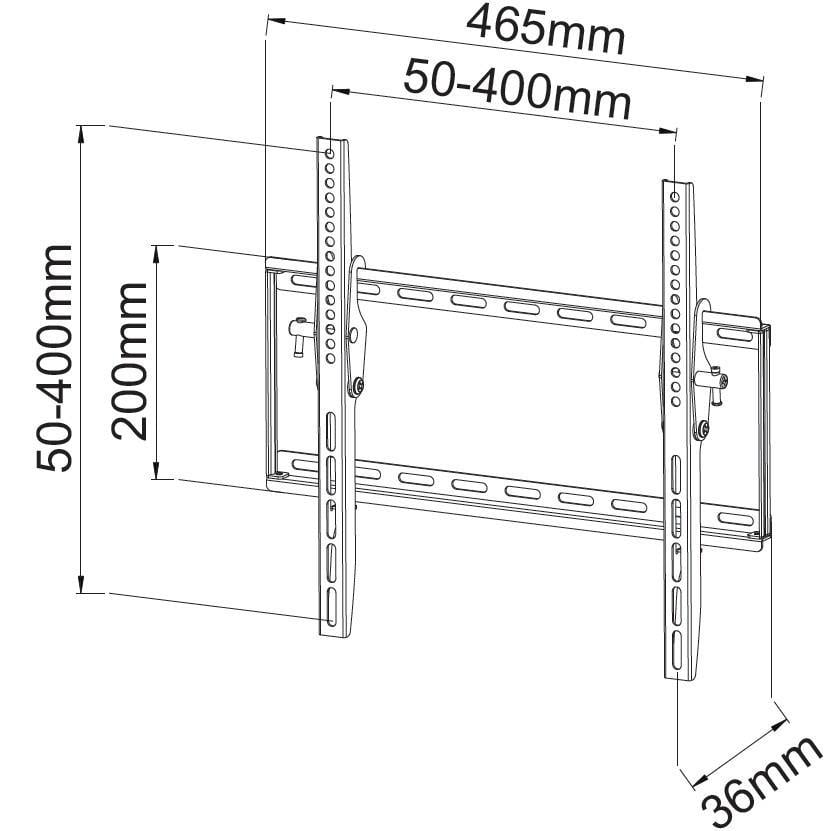 Supporto a Muro Inclinabile per TV LED LCD 23-55'' Nero - Techly ICA-PLB 161M