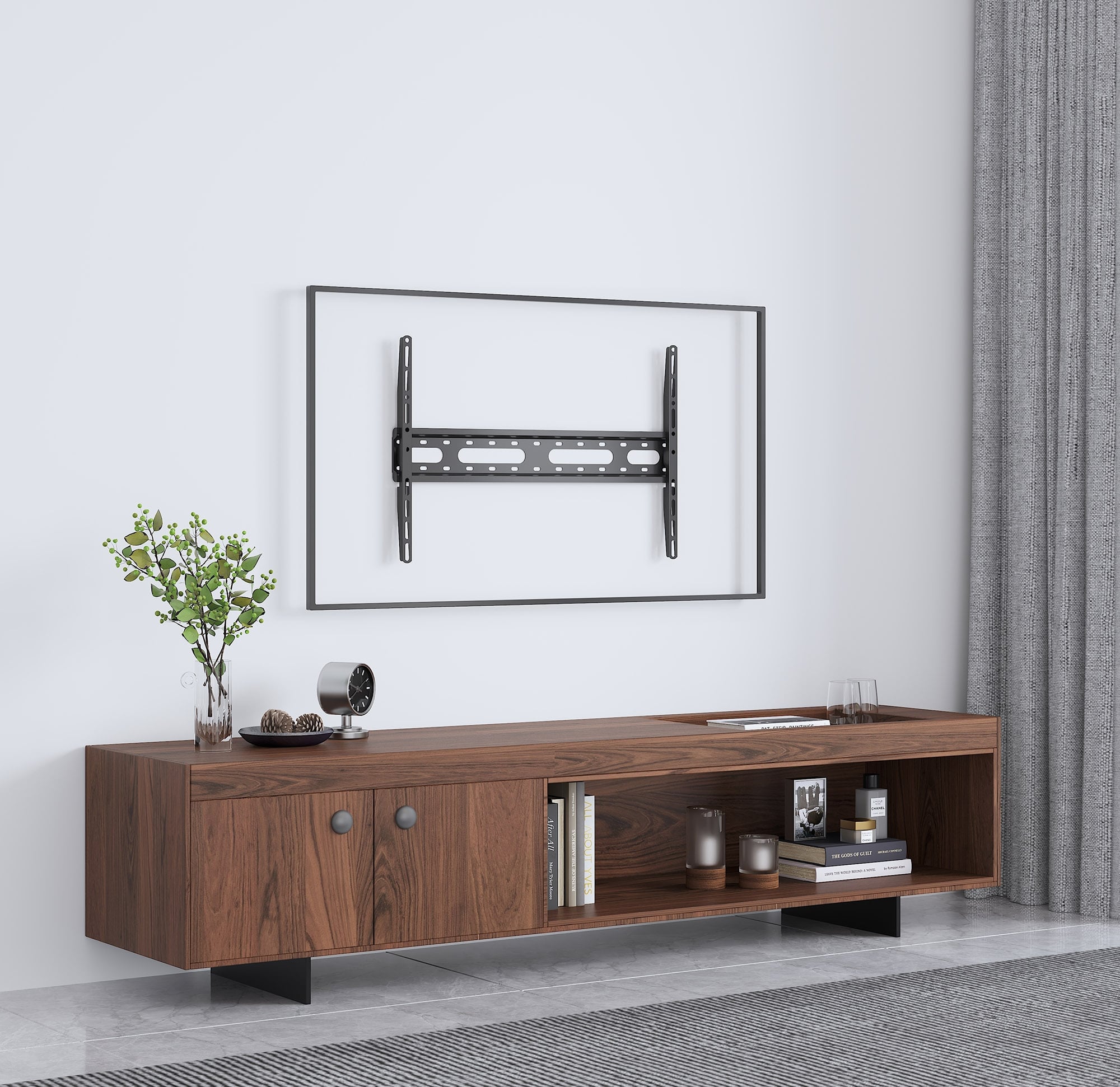 Staffa a Muro Fissa Low-Profile per TV 37-70'' - Manhattan ICA-PLB 162LMH