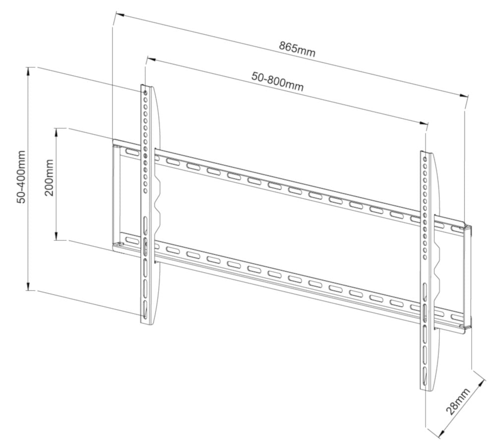 Staffa a Muro Fissa Slim TV LED LCD 42-80'' - Techly ICA-PLB 162XL