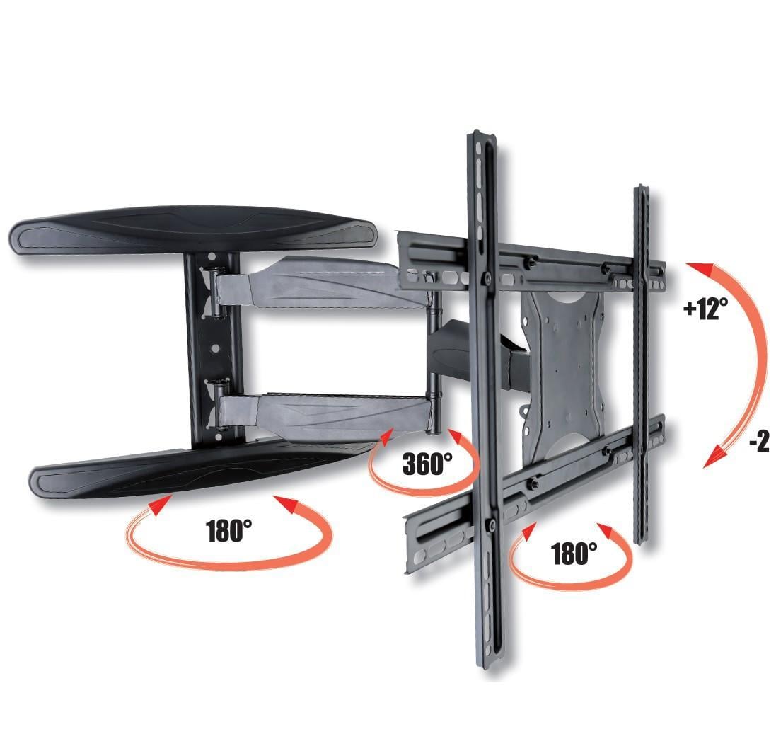 Supporto a Muro Ultra Slim per TV LED LCD 40-65'' Full Motion Nero - Techly ICA-PLB 171L