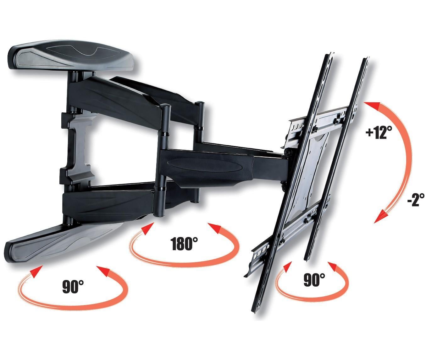 Supporto a Muro Ultra Slim per TV LED LCD 40-80'' Full Motion Nero - Techly ICA-PLB 172L