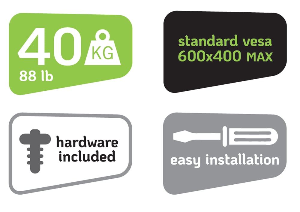 Staffa Universale Full-Motion per Fissaggio a Parete ad Angolo TV 32-70'' - Techly ICA-PLB 215BK