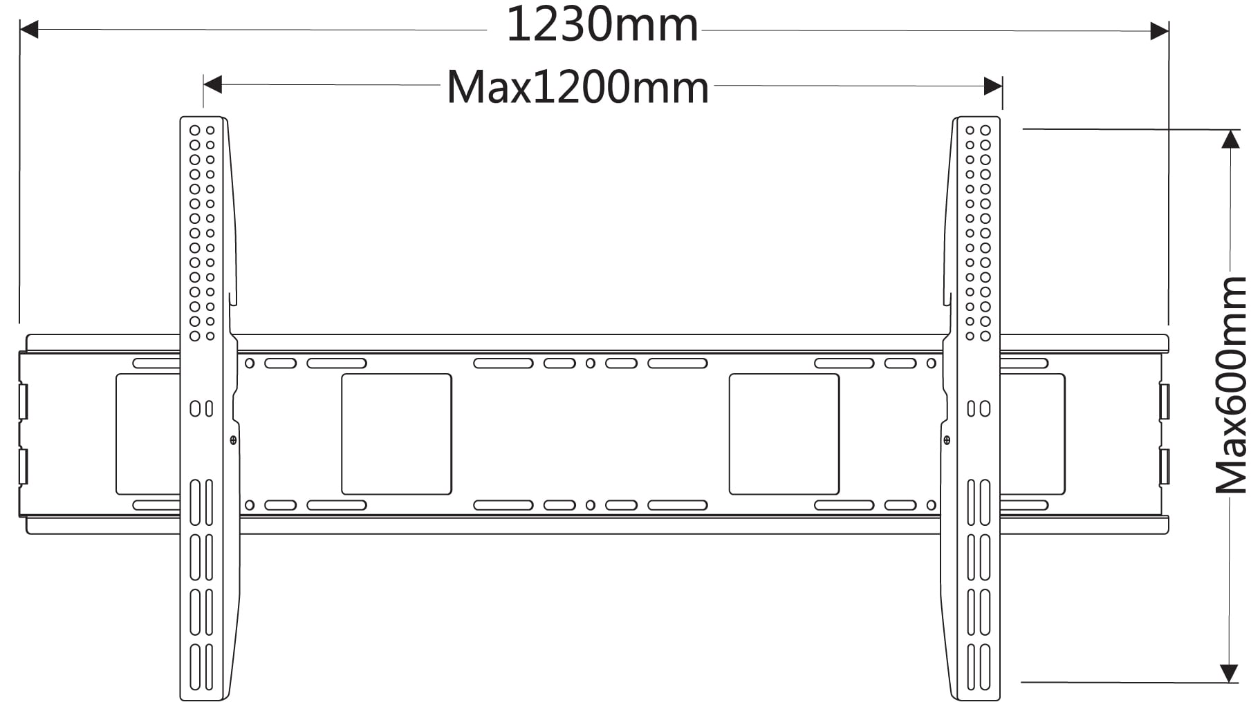 Staffa a Muro Fissa TV LED LCD 55-100'' - Techly ICA-PLB 2230