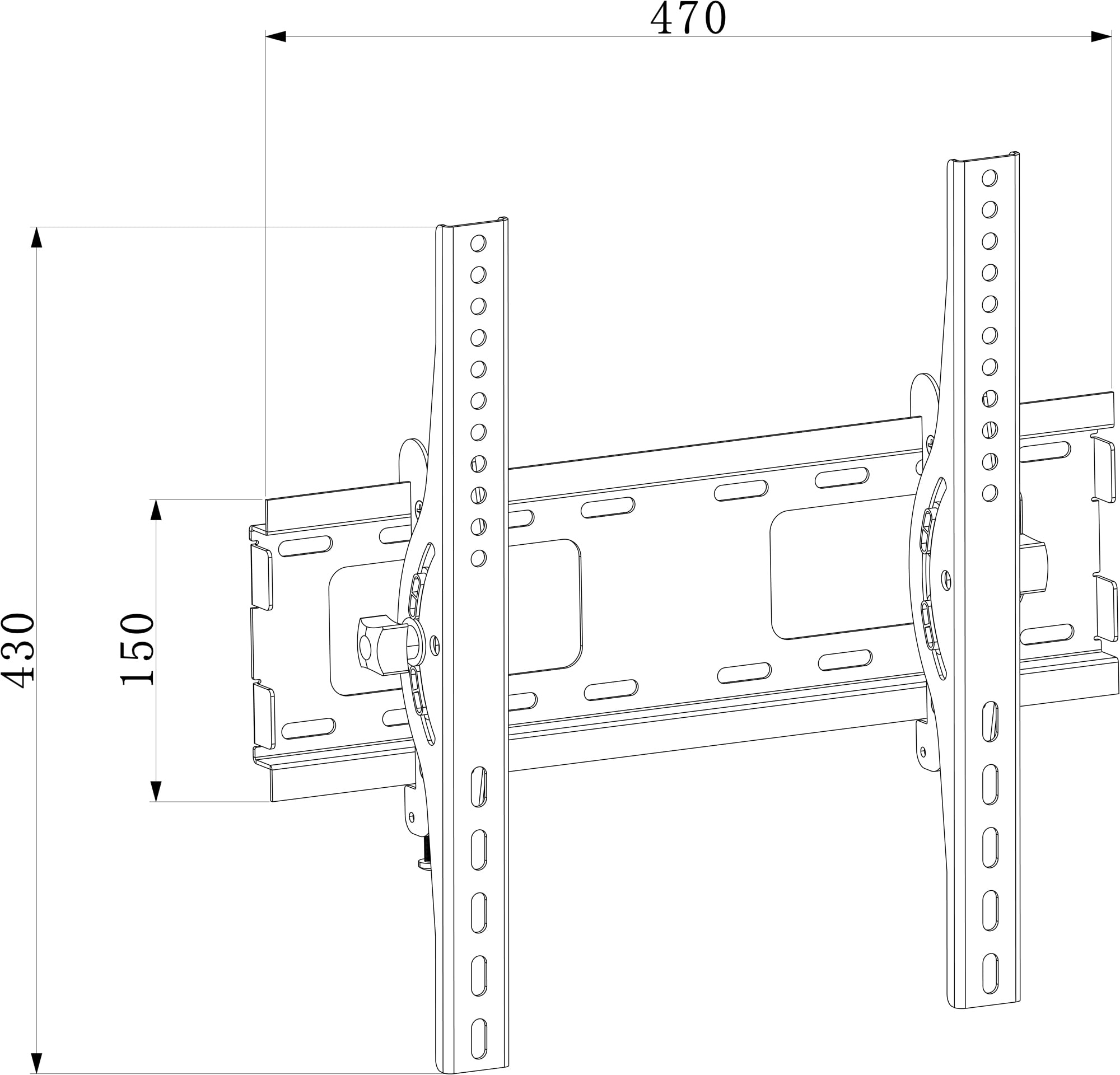 Supporto a Muro per TV LED LCD 23-55'' Inclinabile Nero - Techly ICA-PLB 231M