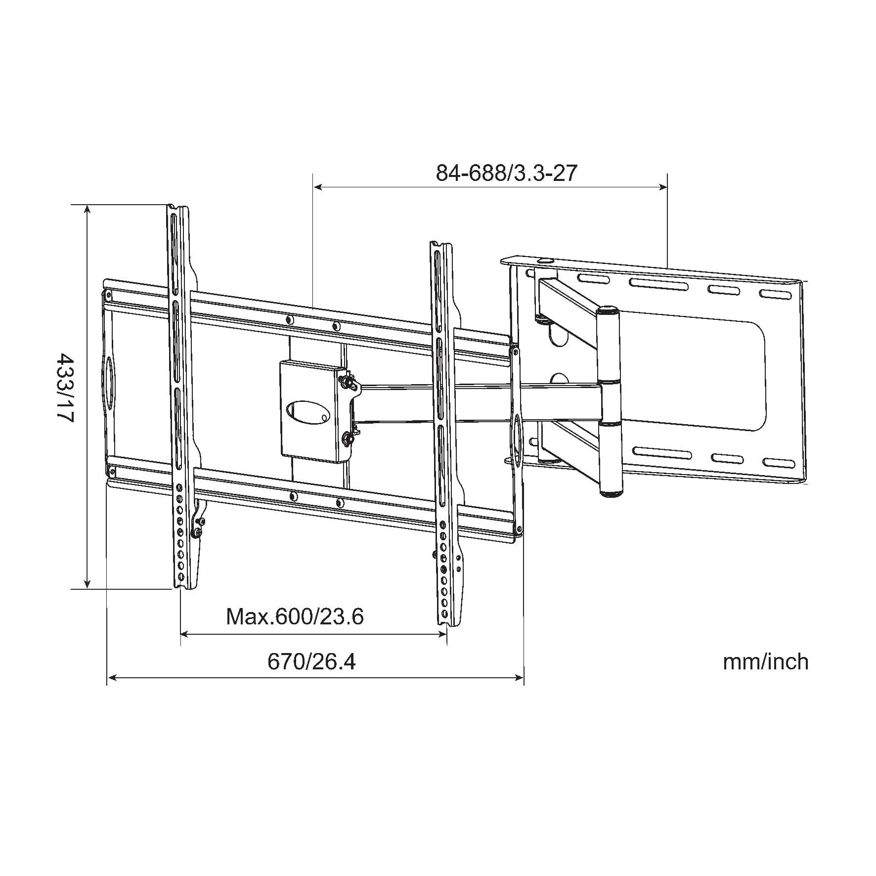 Supporto a Muro Slim per TV LED LCD 32-70'' Nero - Techly ICA-PLB 23M