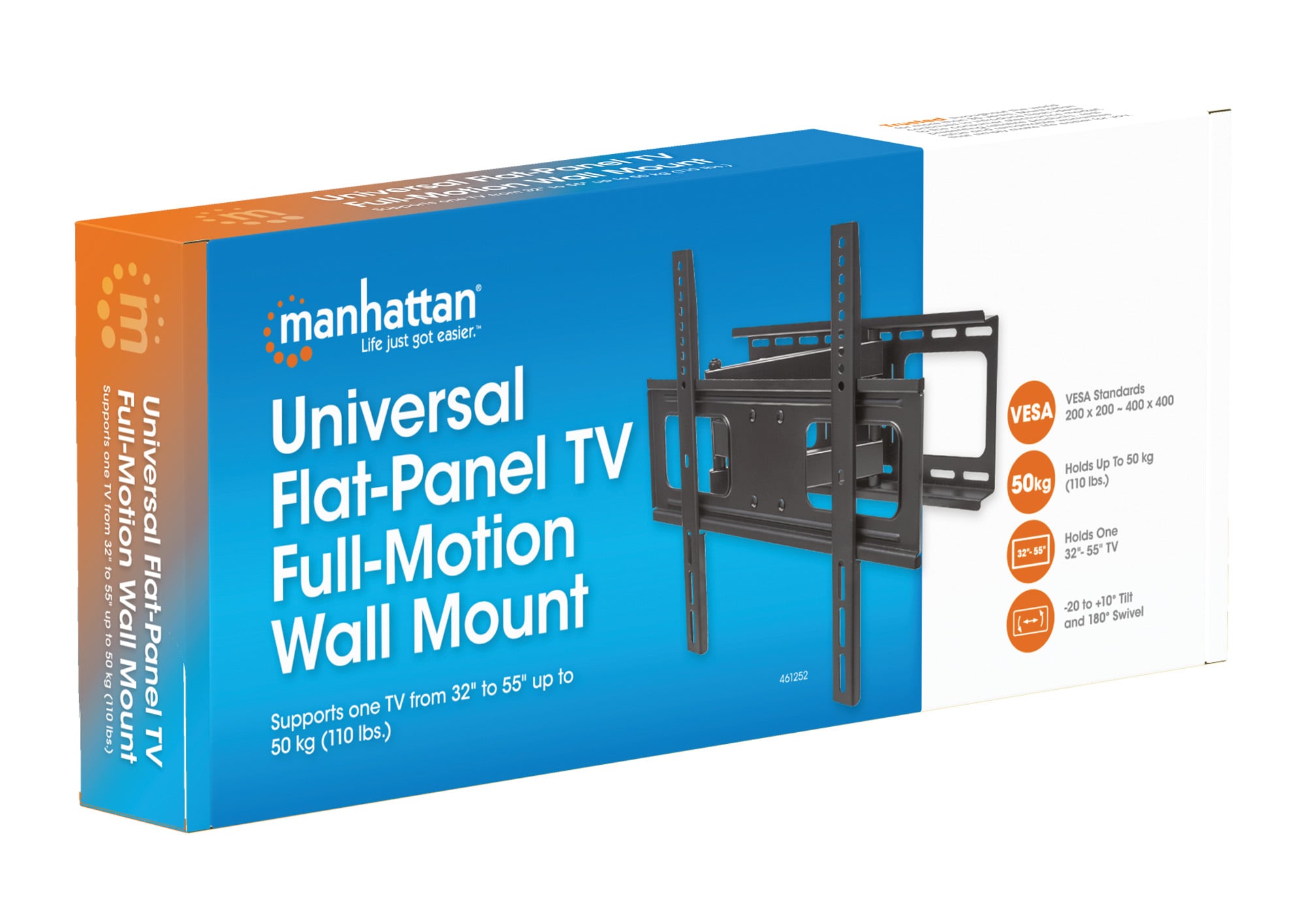 Universal Wall Mount Full Motion for TV 32 - 55 " - Manhattan ICA-PLB 252 M