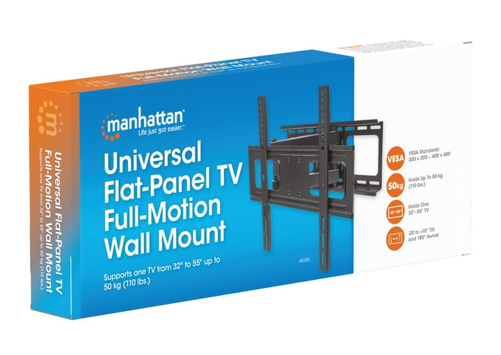 Supporto a Muro Universale Full-Motion per TV 32-55" - Manhattan ICA-PLB 252M