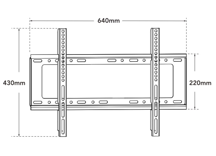 Staffa a Muro Fissa Slim TV LED LCD 30-70'' Nero - Techly ICA-PLB 262L