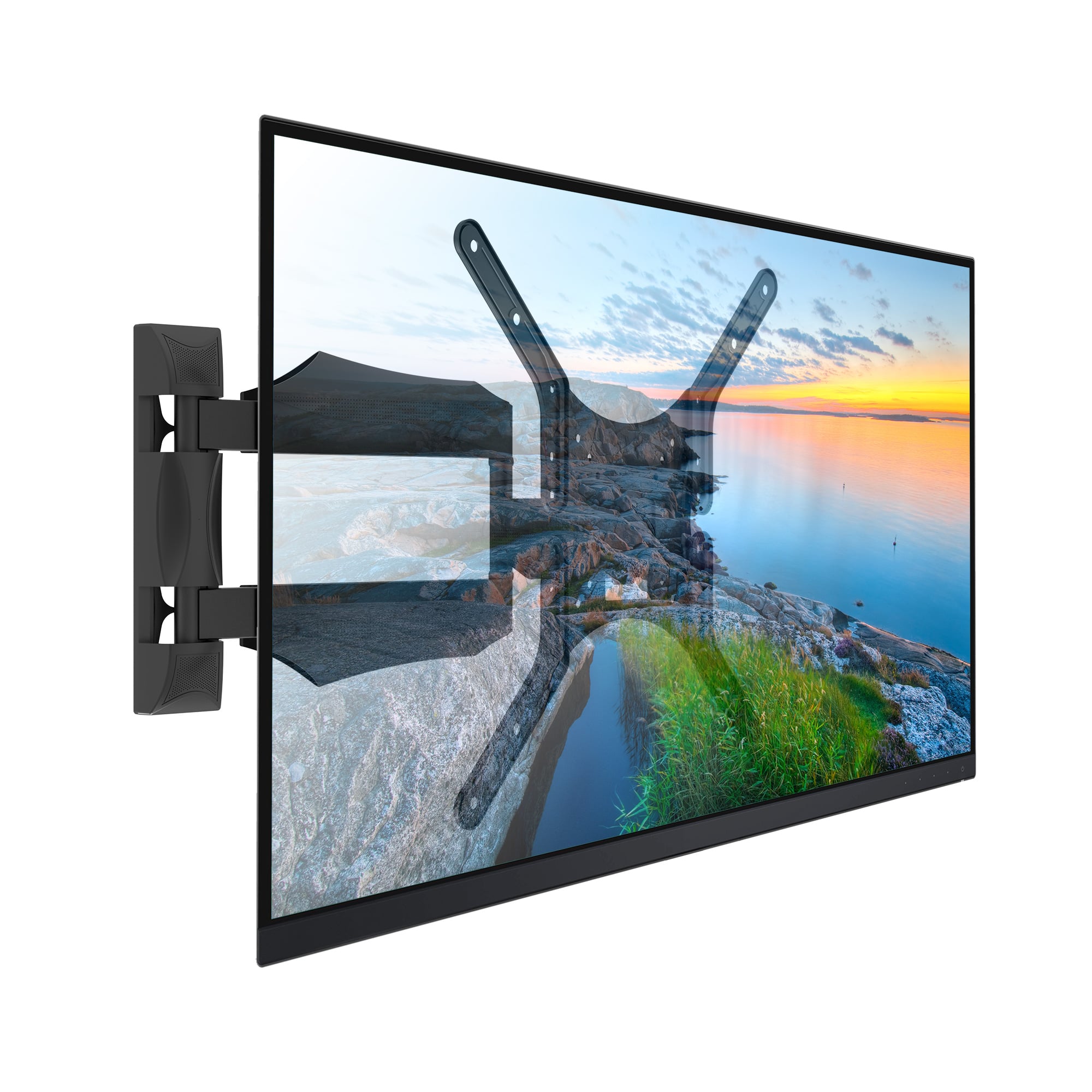 Supporto a Muro Slim per TV LED LCD 25-52'' Full Motion Nero - Techly ICA-PLB 271M